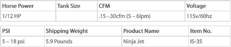Iwata-Medea Studio Series Ninja Jet Single Piston Air Compressor for Airbrushing - Image 3